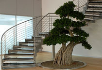 circular staircase with a lateral stringer (metal frame and glass steps) GOMERA essegi scale