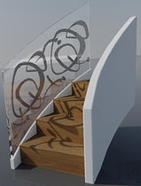 circular staircase with a lateral stringer  SAXUM