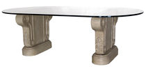 classic style glass table CAST STONE  GILANI