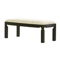 classic style upholstered bench LACQUERED LINEN Baker