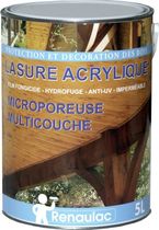 clear wood finish LASURE ACRYLIQUE BB FABRICATION RENAULAC