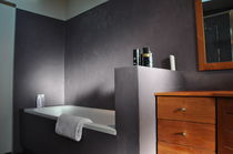 coloured cement based decorative plaster for interior and exterior B&Eacute;TON CIR&Eacute; : SALLE D'EAU Mercadier