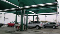 commercial carport (canvas cover) DOUBLE CANTILEVERS Shade Systems