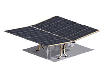 commercial carport (with integrated photovoltaic panels) DOUBLE AUBRILAM