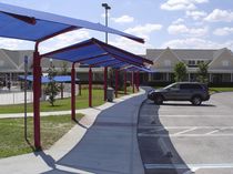 commercial carport SHADE WALK Shade Systems