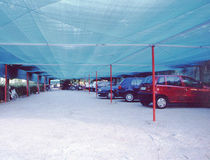 commercial carport (canvas cover)  EMIS FRANCE