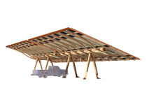 commercial carport (with integrated photovoltaic panels) SINGLE AUBRILAM