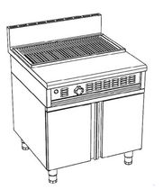 commercial charcoal grill COMPACT 800 CBC B Cometto Industrie