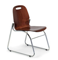 commercial contemporary stacking wooden chair MINIPLY A.D.I. Art Design International