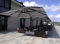 commercial double offset patio umbrella GIGLIO GARDEN ART