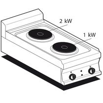 commercial electric hob PCT-63ET  lotus