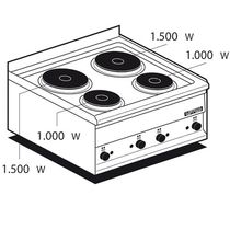 commercial electric range cooker PC-2ET  lotus