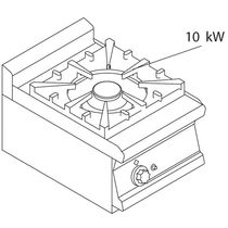 commercial gas hob PC1T-64G lotus
