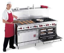 commercial gas range cooker  WOLF
