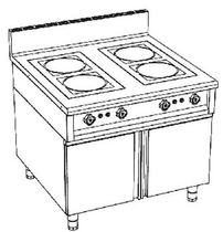 commercial glass ceramic hob ROBUSTE 1000 RGV Cometto Industrie
