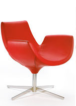 commercial leather armchair BEETLE by Giancarlo Bisaglia The Chair Factory
