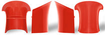 commercial nylon armchair THE VIGNELLI CHAIR by Lella & Massimo Vignelli Heller