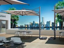 commercial offset patio umbrella GALILEO RETRATT Drigani Galliano Snc