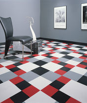 commercial rubber floor tile (FloorScore&reg; certified, low VOC emissions) DESIGNER'S CHOISE&reg; Roppe Corporation
