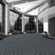 commercial tufted and loop pile synthetic carpet tile (Green Label Plus-certified, low VOC emissions) STIMULUS BACKBEAT   Milliken Contract