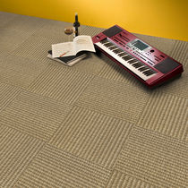 commercial tufted and loop pile synthetic carpet tile (Green Label Plus-certified, low VOC emissions) SOUNDWAVE Milliken Contract