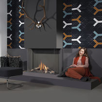 contemporary 3 sided fireplace (gas closed hearth) Trisore 100H Element4 B.V.