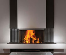 contemporary 3 sided fireplace (wood-burning closed hearth) HEAT PURE 90 Kal-fire