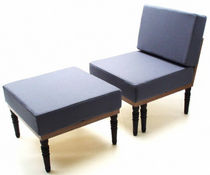 contemporary armchair with footstool  Duffy London