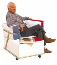 contemporary armchair with casters POPOVA: F 46 - 1 E by Peter Smithson Tecta