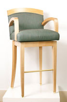 contemporary bar stool in recycled fabric and certified wood (FSC-certified) LARGO LauraBirnsDesign Eco-Furnishings, LLC