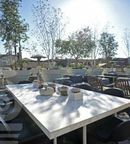 contemporary bench and table set (indoor/outdoor) ARABESCATO MARBLE LimeStone Gallery
