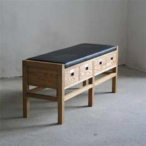 contemporary bench in solid wood and leather HAVDHEM  G.A.D