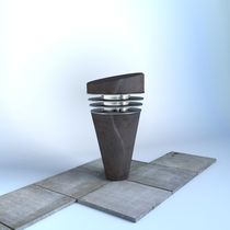 contemporary bollard light for public spaces FORZA Azuly