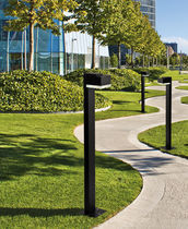 contemporary bollard light for public spaces QUBA SOLO Hacel Lighting