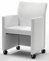 contemporary bridge armchair with casters EASY workware