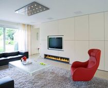 contemporary built-in fireplace (gas closed hearth) CM 015 BLOCH DESIGN