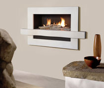 contemporary built-in fireplace (gas closed hearth) FLAMEWAVE Platonic Fireplace