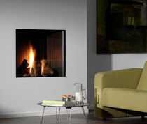 contemporary built-in fireplace (gas closed hearth) PASSEO Platonic Fireplace