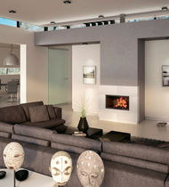 contemporary built-in fireplace (wood-burning closed hearth) NINA  Axis