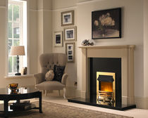 contemporary built-in fireplace (electric closed hearth) KITANO GROVE BRASS Superior Fires