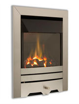 contemporary built-in fireplace (gas closed hearth) GROSVENOR CTM BRUSHED STEEL Superior Fires