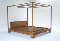 contemporary canopy double bed OB-19 : 180x200x40 Indo Trading Premium