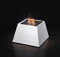 contemporary central fireplace (bioethanol open hearth) MAYA finitura bianco perla BRANDONI
