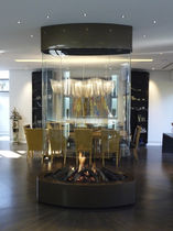 contemporary central fireplace (gas open hearth, vent-free)  BLOCH DESIGN