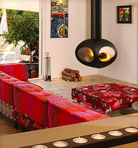 contemporary central fireplace (wood-burning closed hearth) ASTURIANA FLAM N' CO