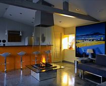 contemporary central fireplace (wood-burning open hearth) CV 009 BLOCH DESIGN