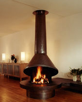 contemporary central fireplace (wood-burning open hearth) CM 012 BLOCH DESIGN