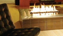 contemporary central fireplace (gas open hearth) LINEAR BURNER  SPARK modern fires