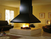 contemporary central fireplace (wood-burning open hearth) COGOLIN CHEMINEES PHILIPPE
