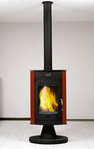 contemporary central wood-burning stove OLOFEN CHEMINEES PHILIPPE